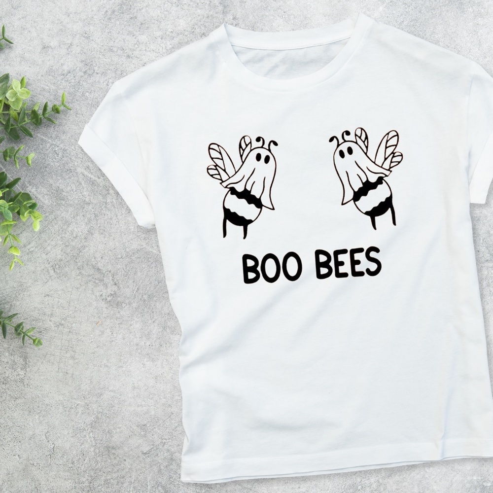 NWT Boo Bees Ghost Halloween Graphic Tee Shirt